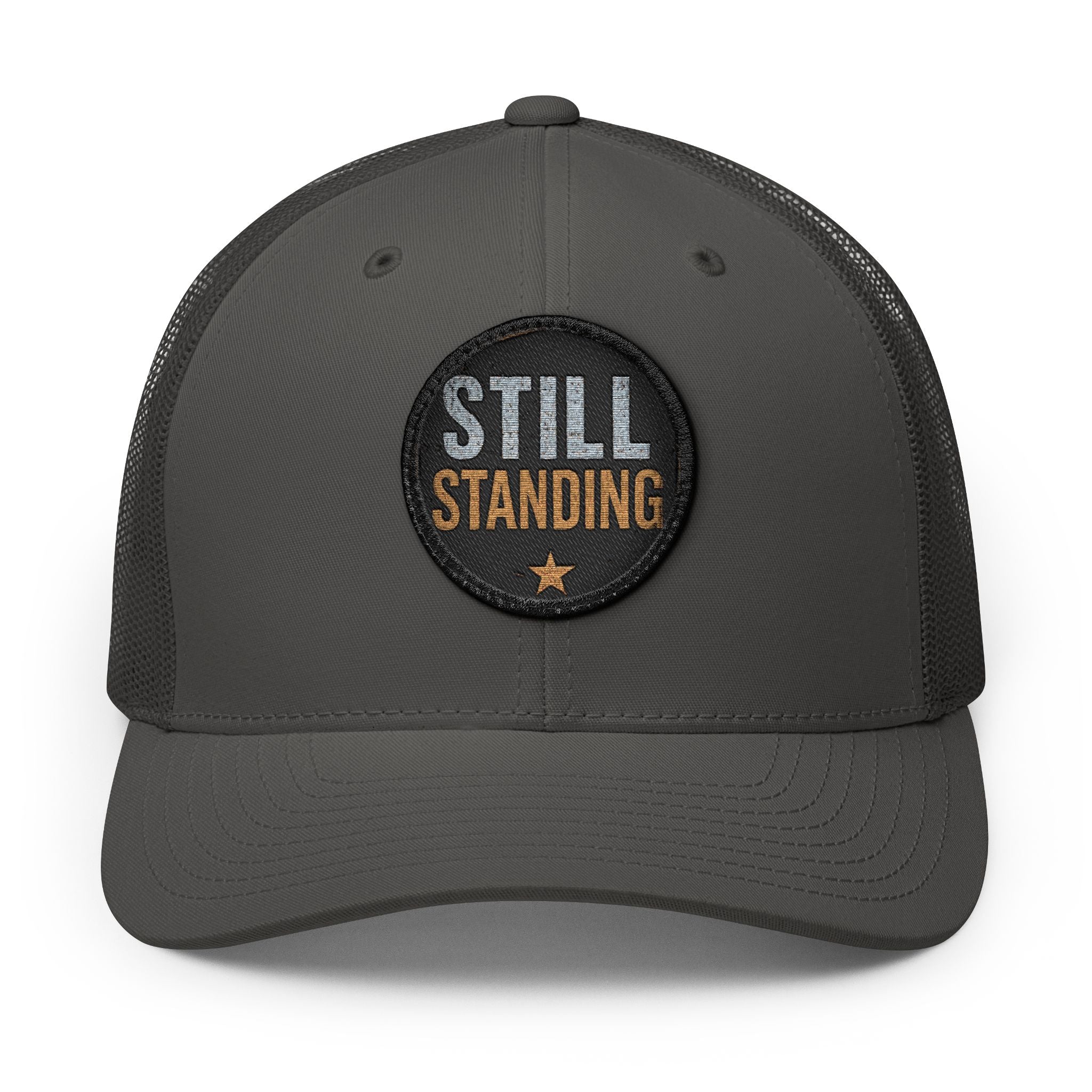 Trucker Cap — Embroidered "Still Standing" Patch Snapback