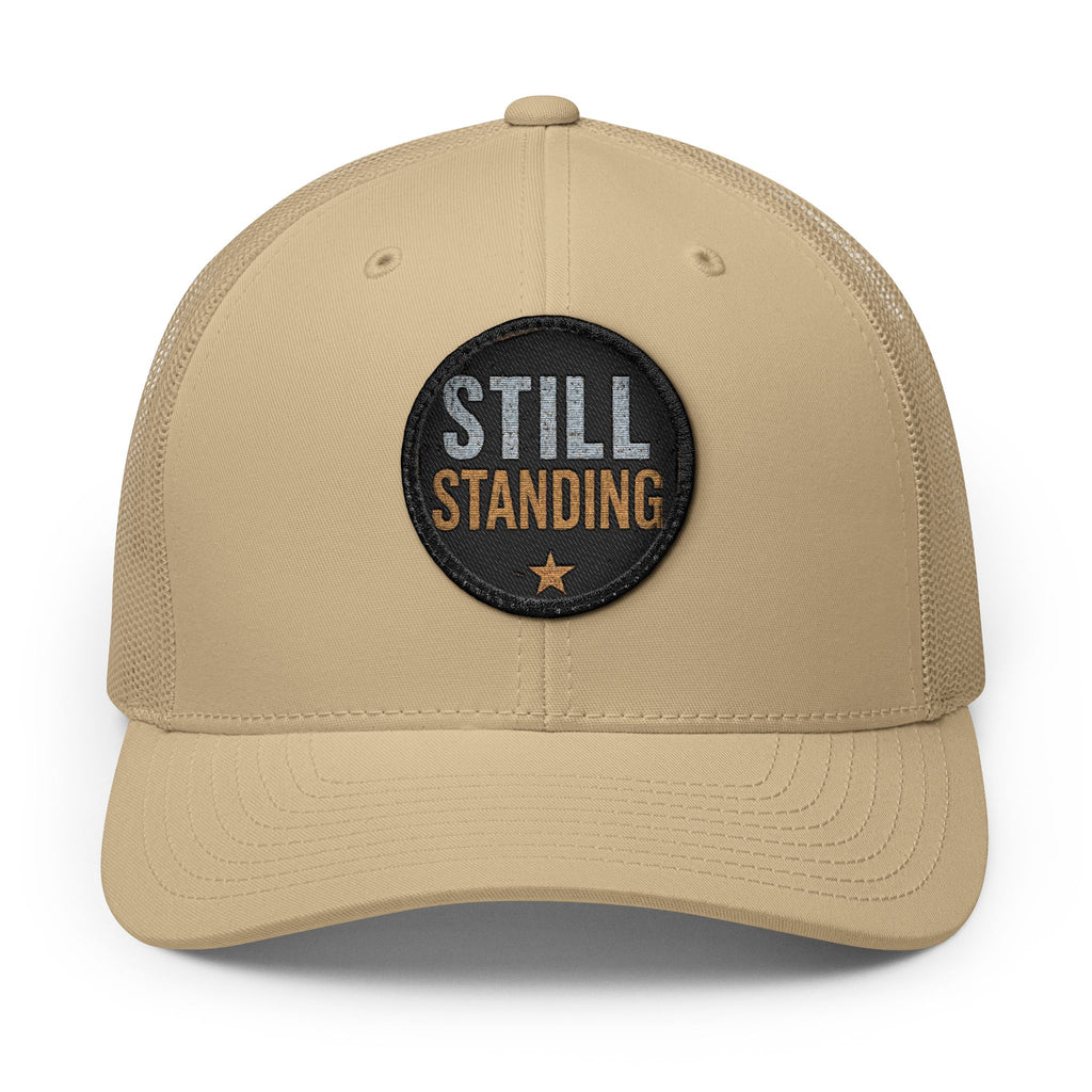 Trucker Cap — Embroidered "Still Standing" Patch Snapback