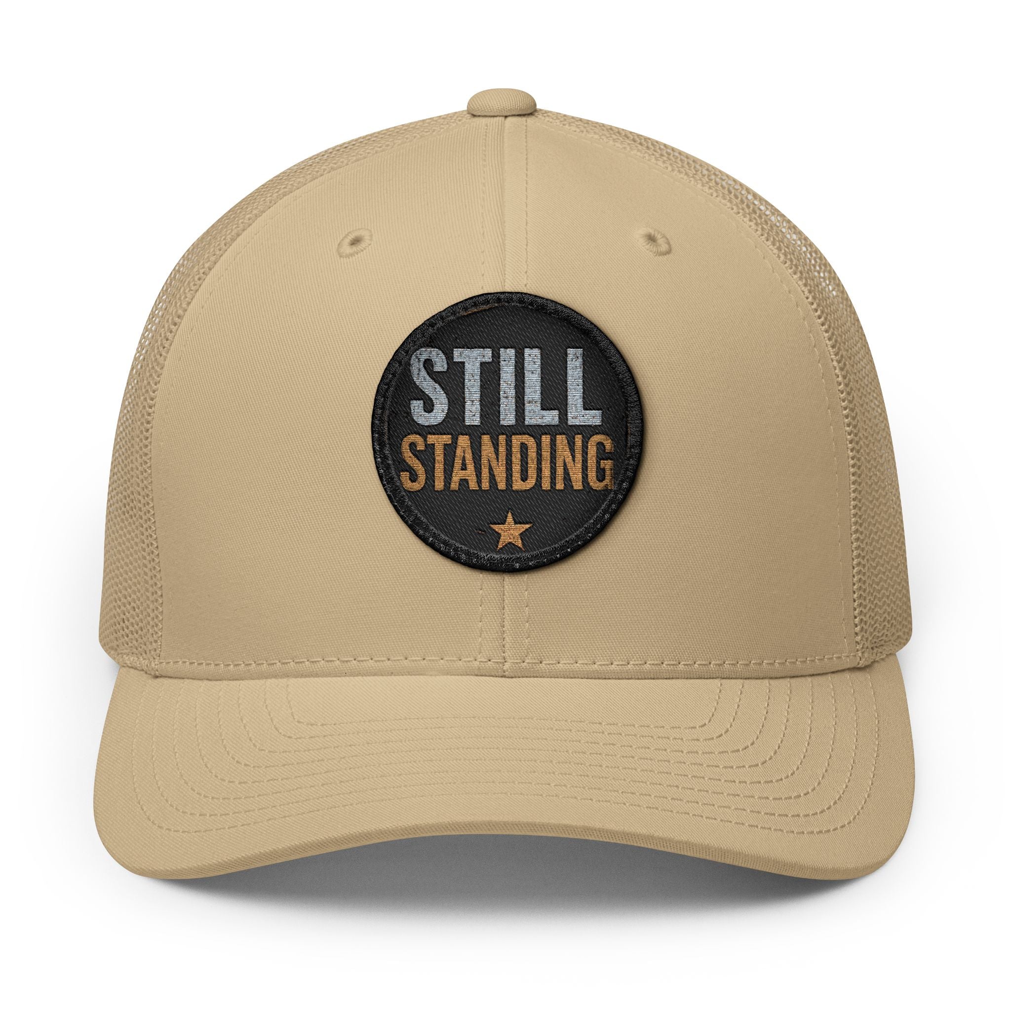 Trucker Cap — Embroidered "Still Standing" Patch Snapback