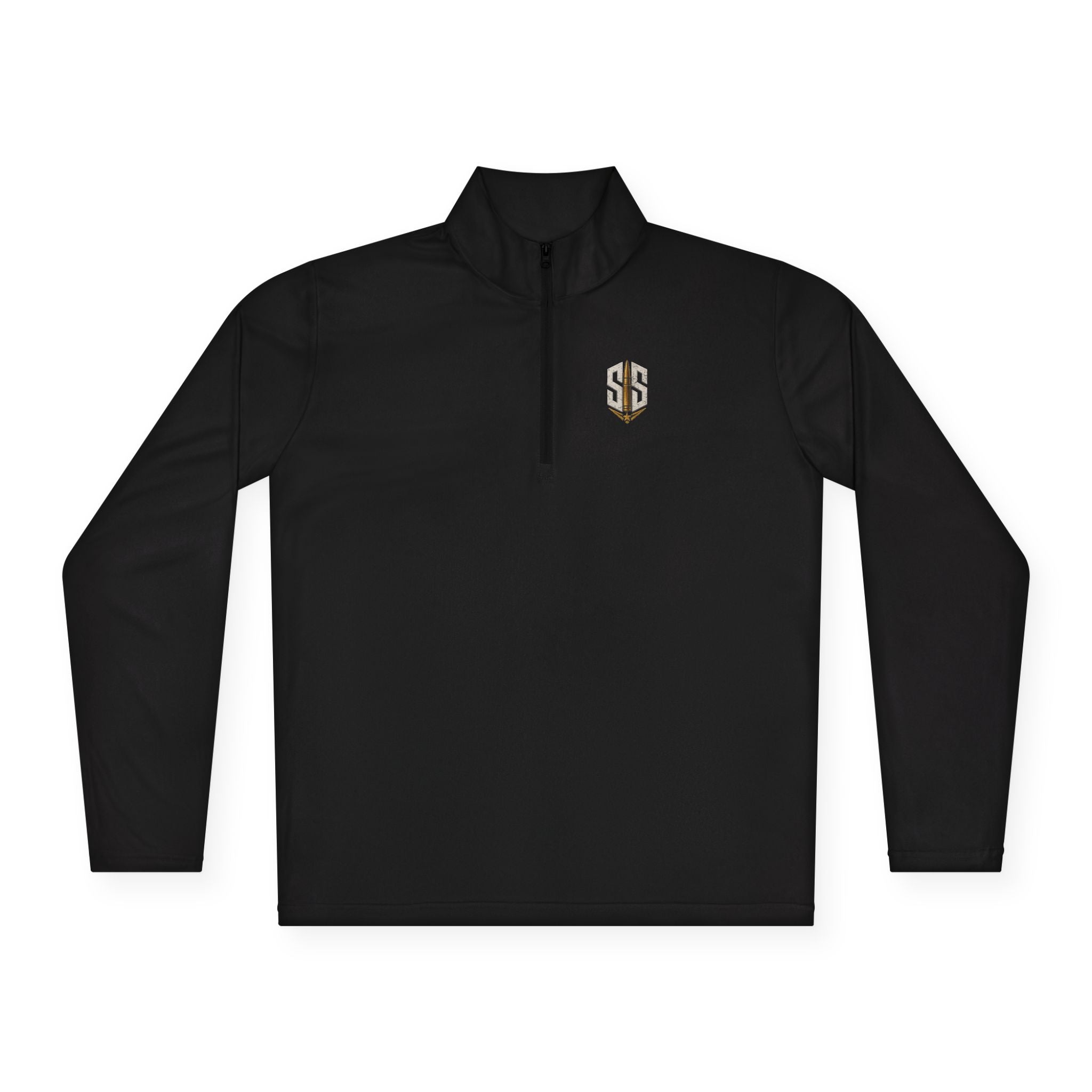 Embroidered Gold 'SS' Quarter-Zip Pullover