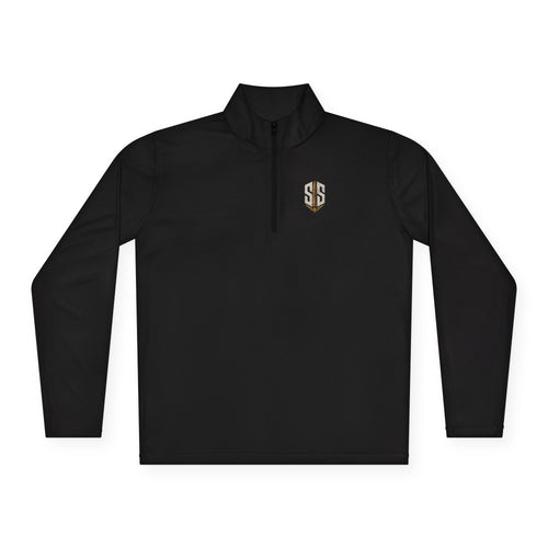 Embroidered Gold 'SS' Quarter-Zip Pullover