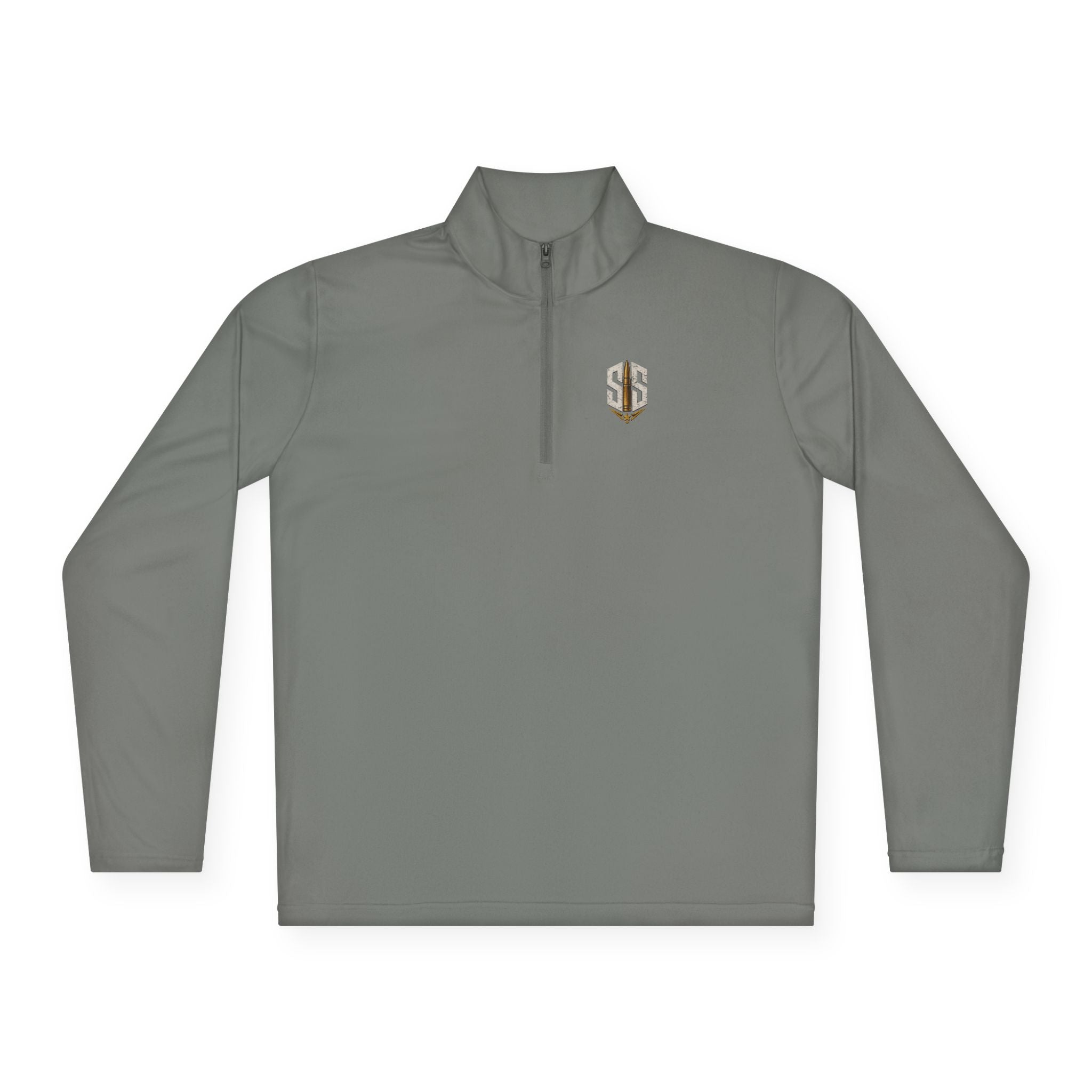 Embroidered Gold 'SS' Quarter-Zip Pullover