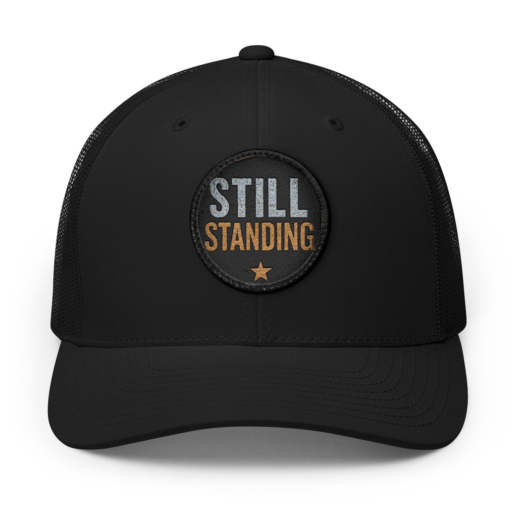 Trucker Cap — Embroidered "Still Standing" Patch Snapback
