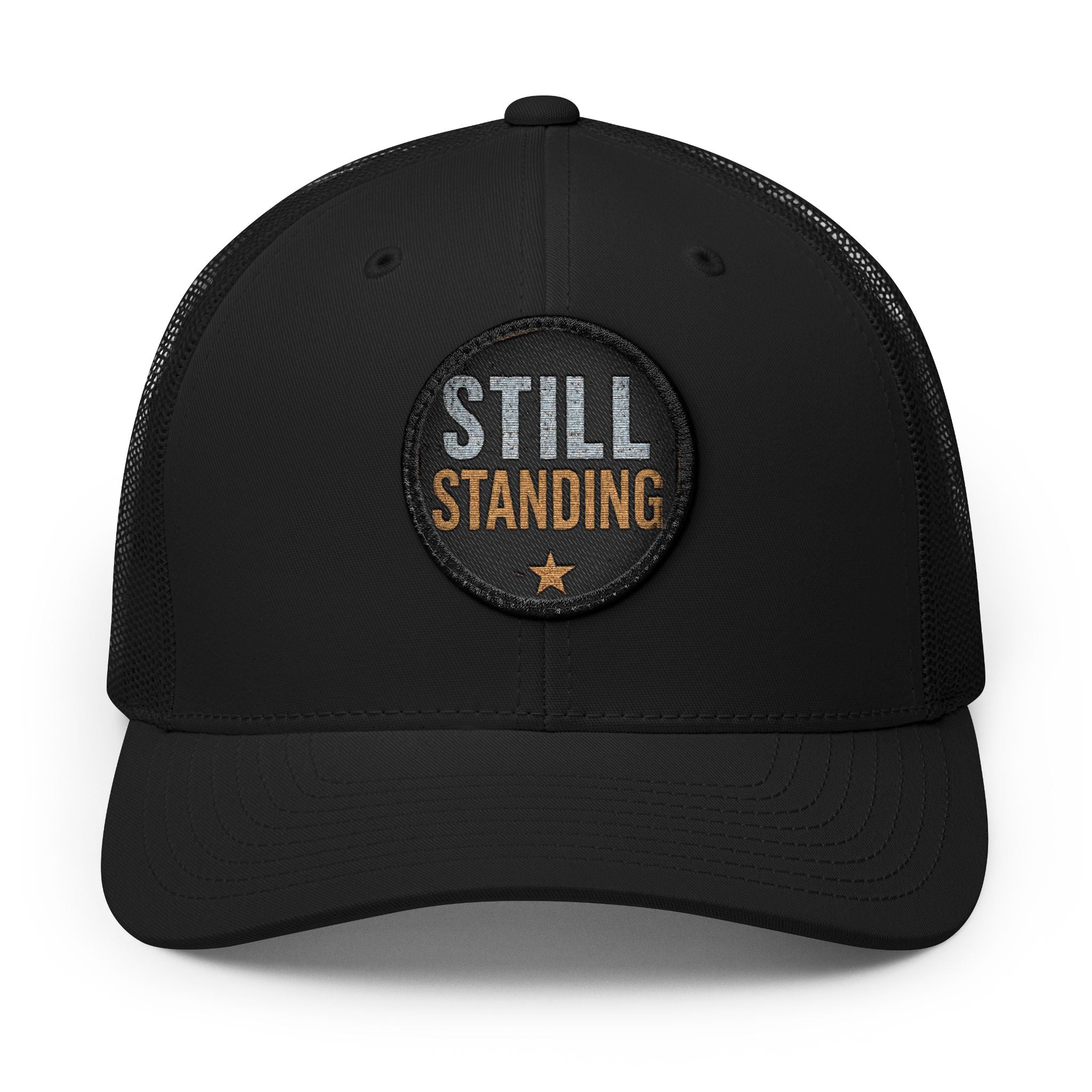 Trucker Cap — Embroidered "Still Standing" Patch Snapback