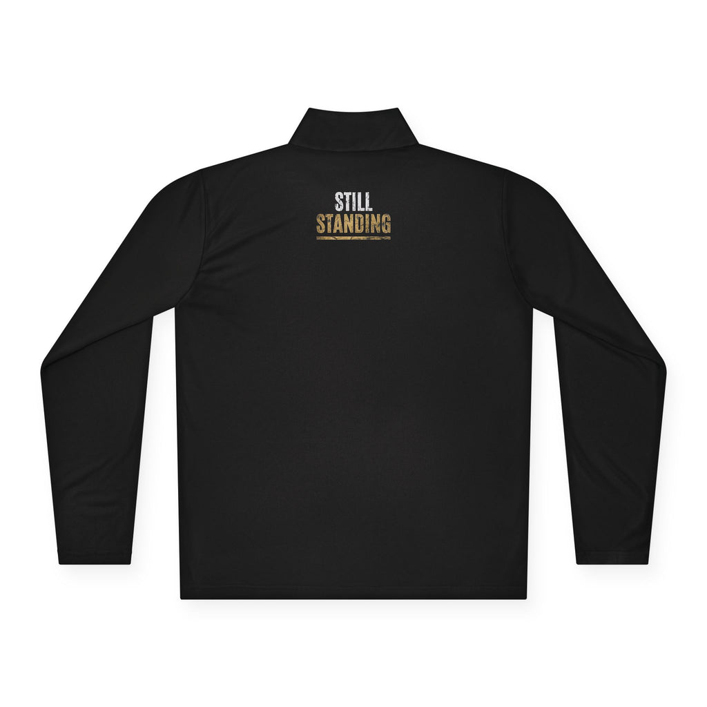 Embroidered Gold 'SS' Quarter-Zip Pullover